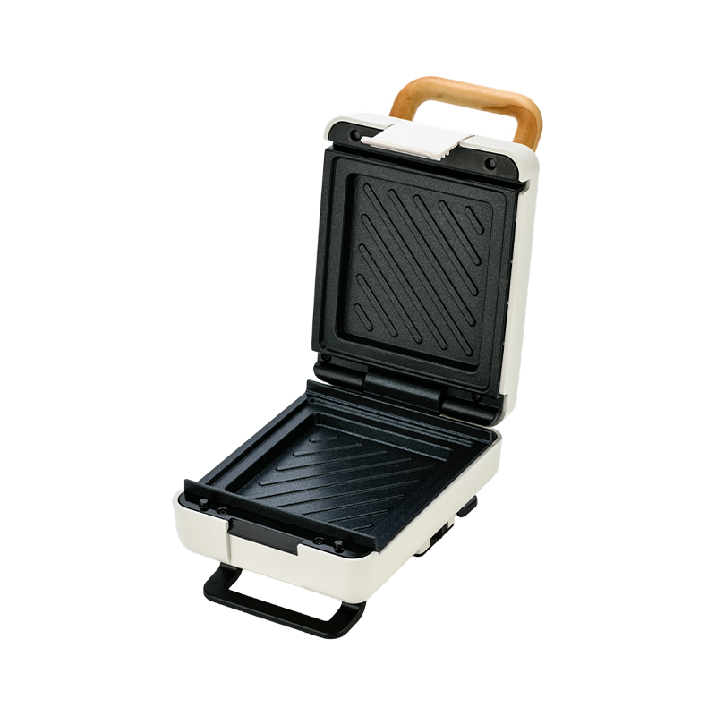 BJX-S015 Sandwichmaskine med trækornshåndtag og fast plade